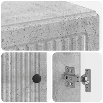 Bathroom Cabinet with Open Shelf EDE Concrete Grey