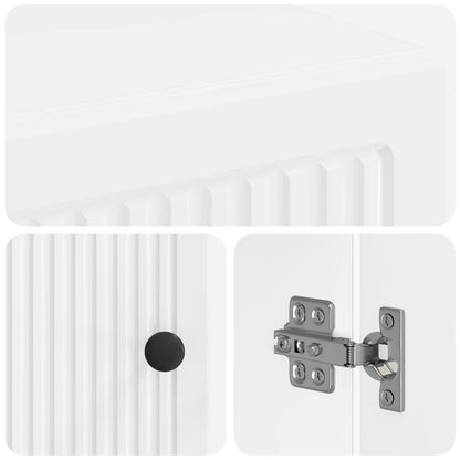 Bathroom Cabinet with Open Shelf EDE High Gloss White