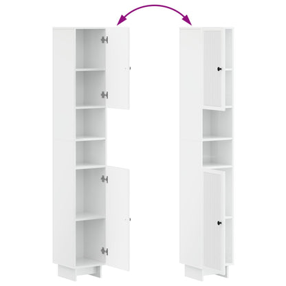 Bathroom Cabinet with Open Shelf EDE High Gloss White
