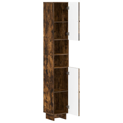 Bathroom Cabinet with Open Shelf EDE Smoked Oak