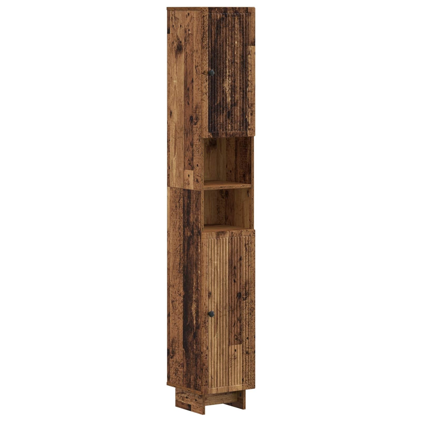 Bathroom Cabinet with Open Shelf EDE Old Wood 30 x 31 x 190 cm