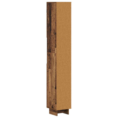Bathroom Cabinet with Open Shelf EDE Old Wood 30 x 31 x 190 cm