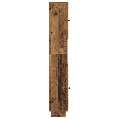 Bathroom Cabinet with Open Shelf EDE Old Wood 30 x 31 x 190 cm