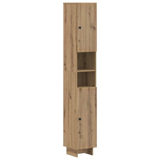 Bathroom Cabinet with Open Shelf EDE Artisan Oak