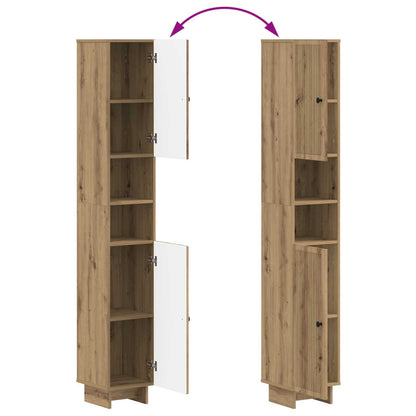 Bathroom Cabinet with Open Shelf EDE Artisan Oak