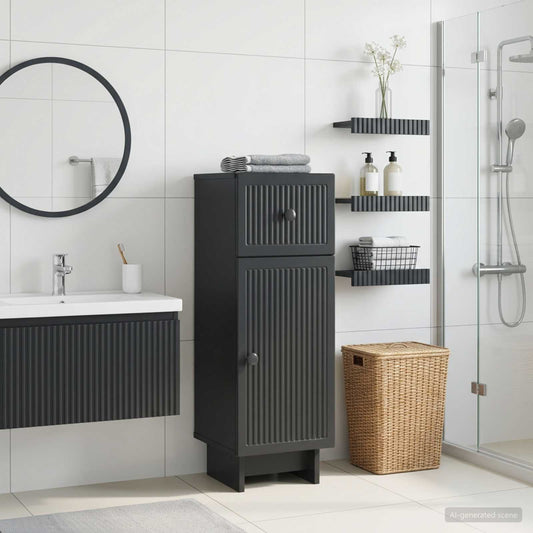 Bathroom Storage Cainet EDE Black 30 x 31 x 80 cm