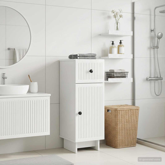 Bathroom Storage Cainet EDE High Gloss White 30 x 31 x 80 cm