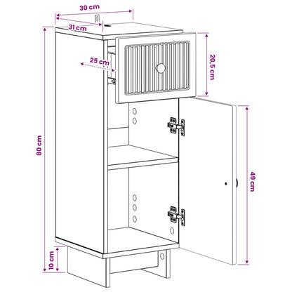 Bathroom Storage Cainet EDE Artisan Oak 30 x 31 x 80 cm