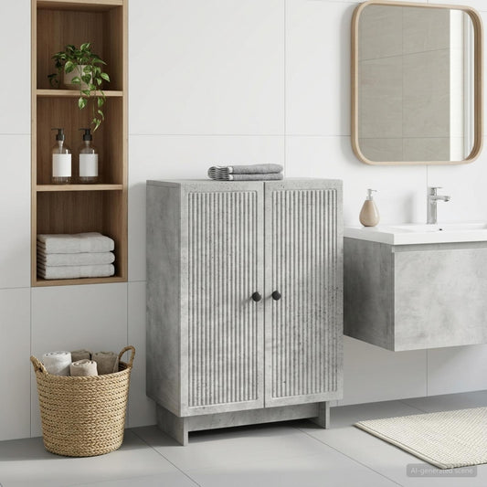 Bathroom Storage Cainet EDE Concrete Grey 59.5 x 31 x 80 cm