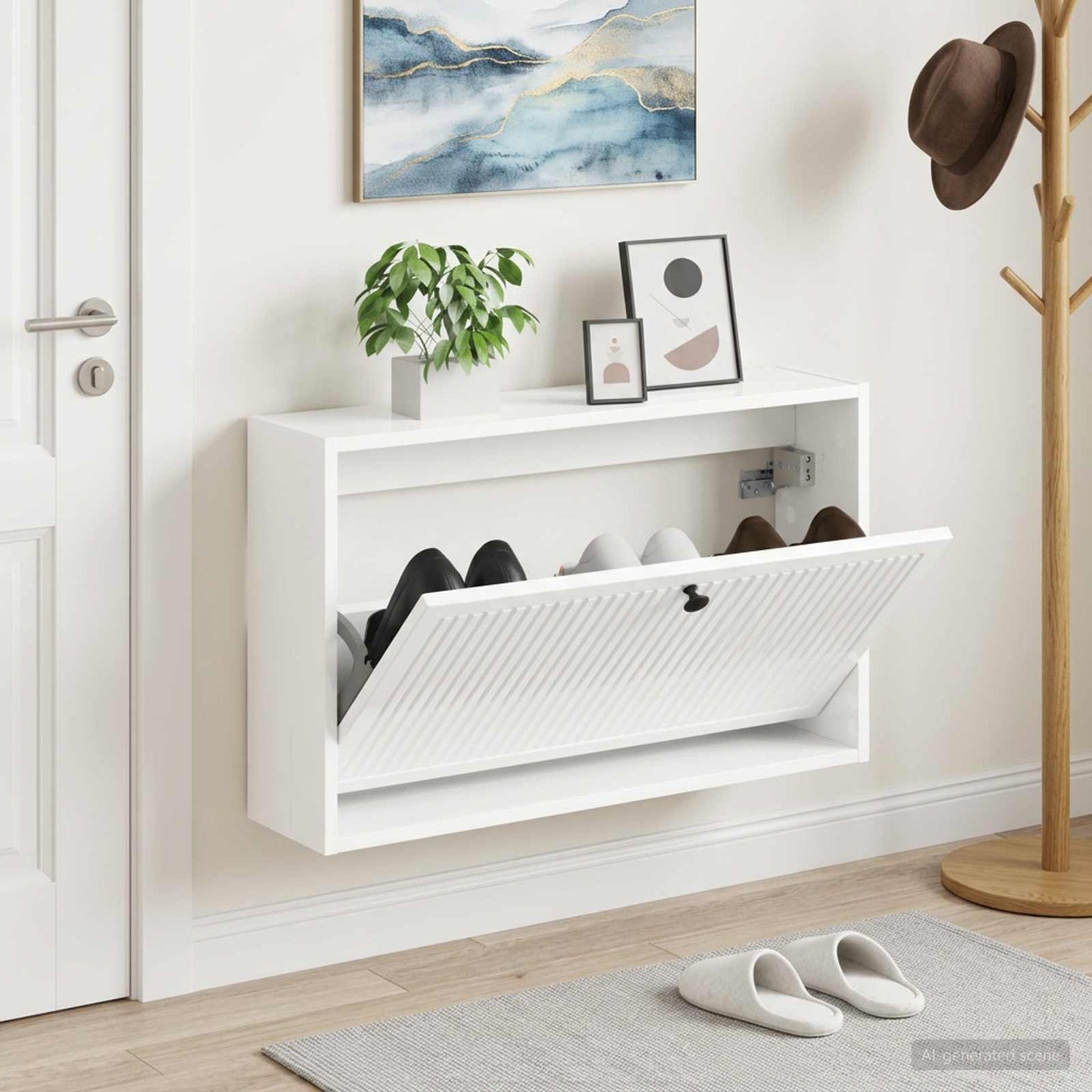 Wall-Mounted Shoe Cabinet EDE 71 x 17 x 43 cm Engineered Wood