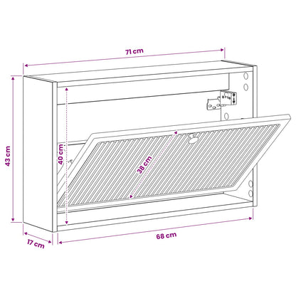 Wall-Mounted Shoe Cabinet EDE 71 x 17 x 43 cm Engineered Wood