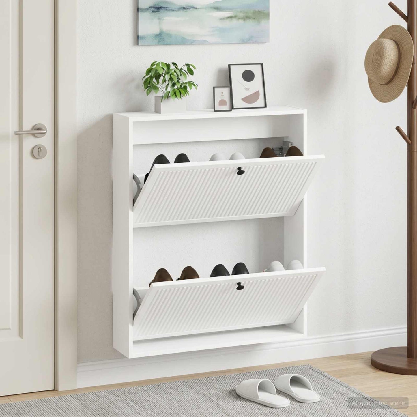 Wall-Mounted Shoe Cabinet EDE 71 x 17 x 86 cm Engineered Wood