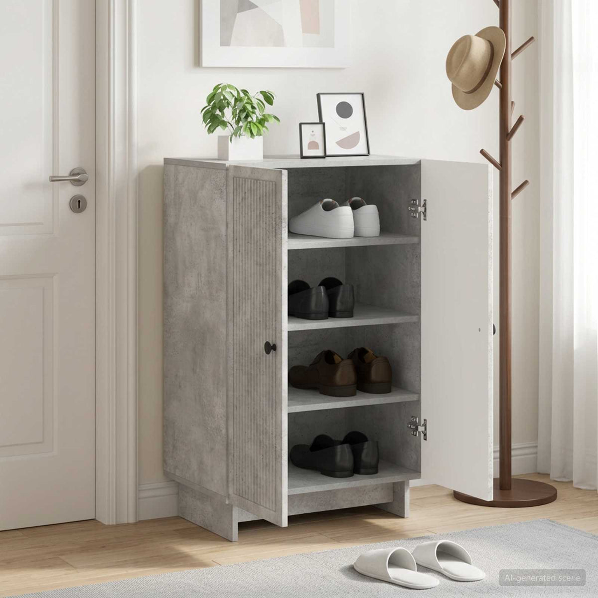 Shoe Cabinet EDE 59.5 x 39.5 x 90 cm Engineered Wood