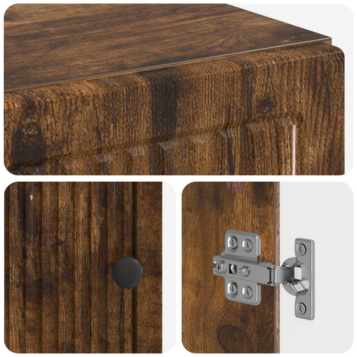 Shoe Cabinet EDE 59.5 x 39.5 x 90 cm Engineered Wood Smoked Oak