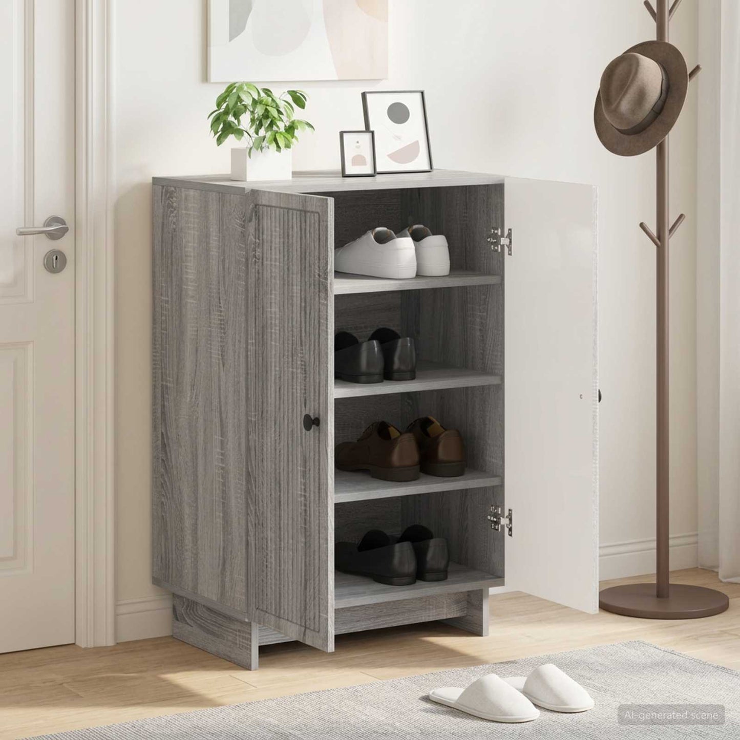 Shoe Cabinet EDE 59.5 x 39.5 x 90 cm Engineered Wood