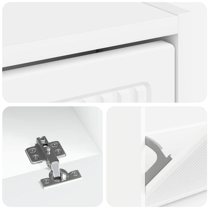Shoe Cabinet EDE 78 x 24 x 103 cm Engineered Wood White