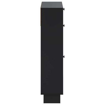 Shoe Cabinet EDE 78 x 24 x 103 cm Engineered Wood Black