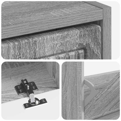 Shoe Cabinet EDE 78 x 24 x 103 cm Engineered Wood Grey Sonoma