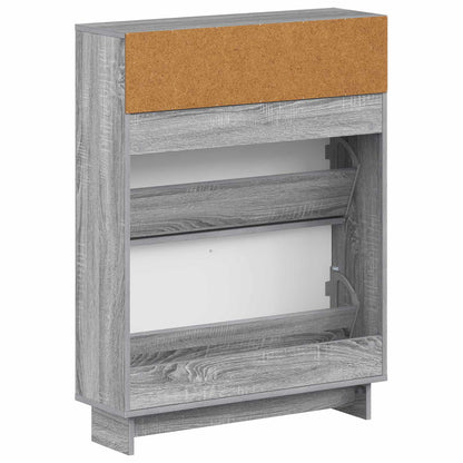 Shoe Cabinet EDE 78 x 24 x 103 cm Engineered Wood Grey Sonoma