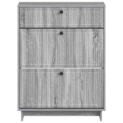 Shoe Cabinet EDE 78 x 24 x 103 cm Engineered Wood Grey Sonoma