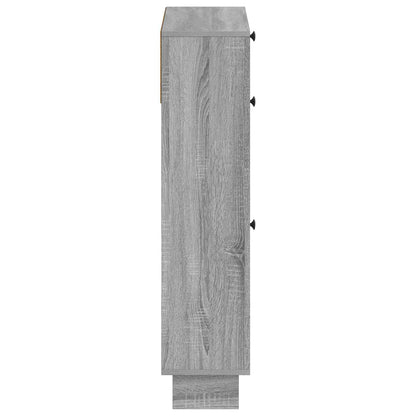 Shoe Cabinet EDE 78 x 24 x 103 cm Engineered Wood Grey Sonoma