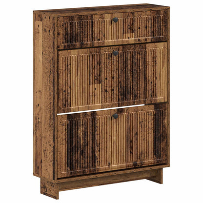 Shoe Cabinet EDE 78 x 24 x 103 cm Engineered Wood Old Wood