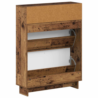 Shoe Cabinet EDE 78 x 24 x 103 cm Engineered Wood Old Wood