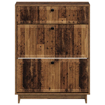 Shoe Cabinet EDE 78 x 24 x 103 cm Engineered Wood Old Wood