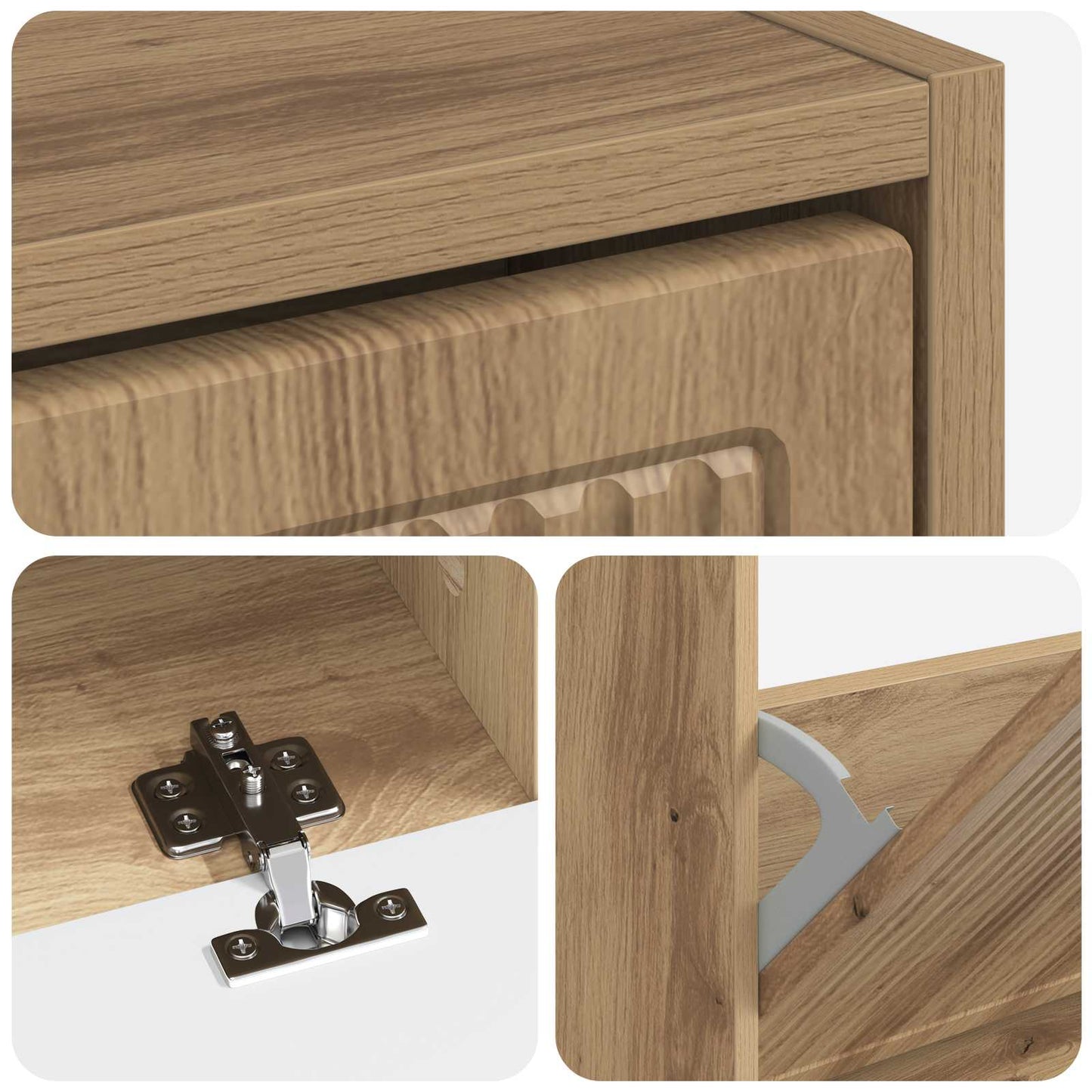 Shoe Cabinet EDE 78 x 24 x 103 cm Engineered Wood Artisan Oak