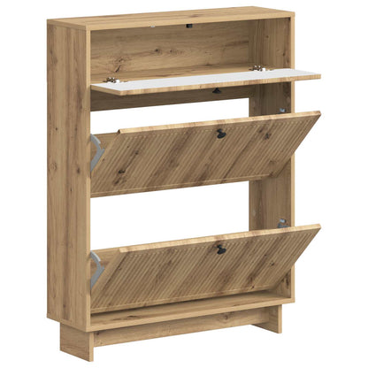 Shoe Cabinet EDE 78 x 24 x 103 cm Engineered Wood Artisan Oak