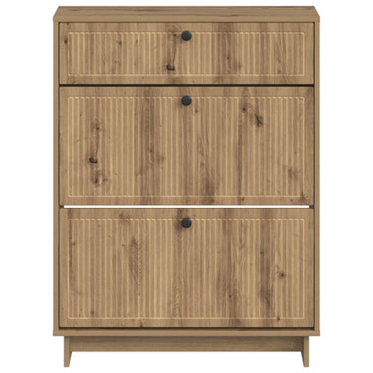 Shoe Cabinet EDE 78 x 24 x 103 cm Engineered Wood Artisan Oak