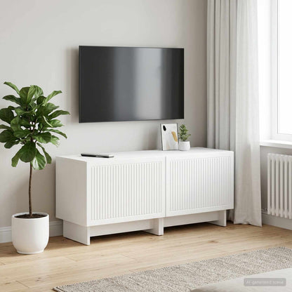 TV Cabinet White Engineered Wood