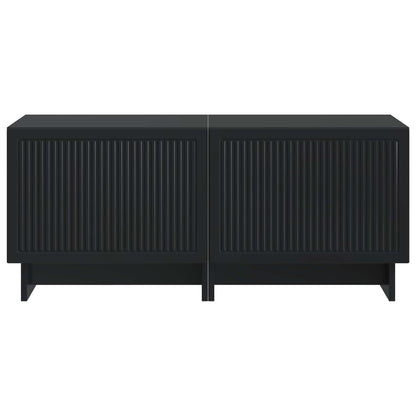 TV Cabinet Black Engineered Wood
