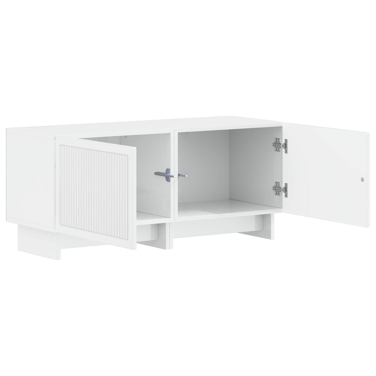 TV Cabinet High Gloss White Engineered Wood