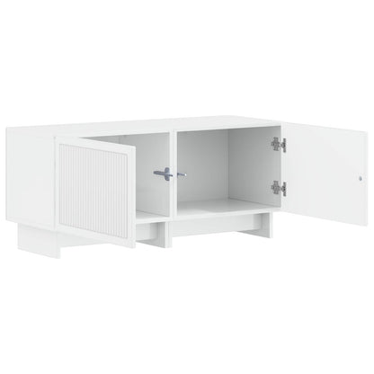 TV Cabinet High Gloss White Engineered Wood
