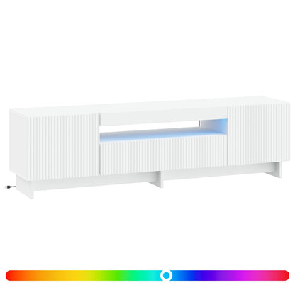 LED TV Cabinet White Engineered Wood