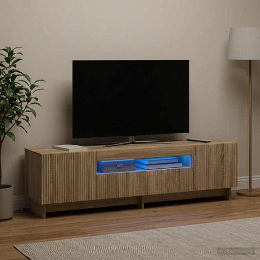 LED TV Cabinet EDE 153 x 35 x 43 cm Sonoma Oak Engineered Wood