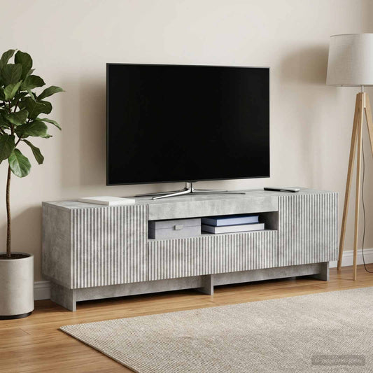 LED TV Cabinet EDE 153 x 35 x 43 cm Concrete Grey