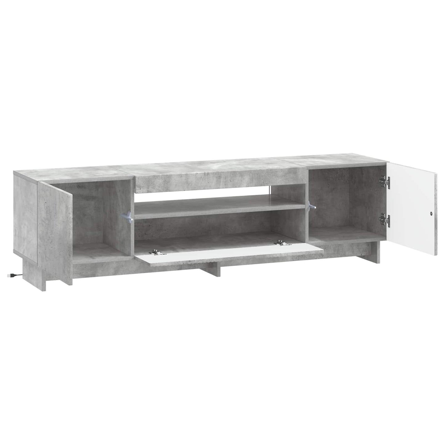 LED TV Cabinet Concrete Grey Engineered Wood
