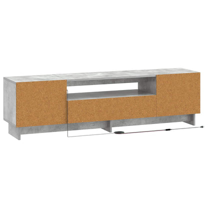 LED TV Cabinet Concrete Grey Engineered Wood