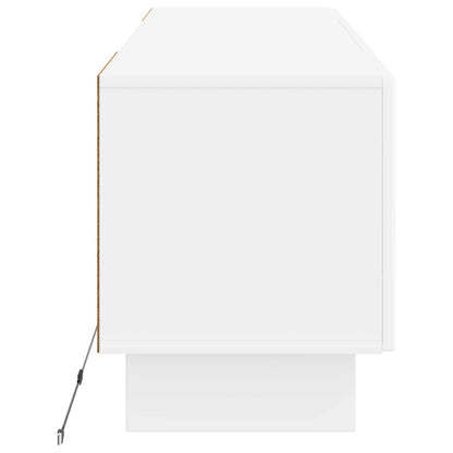 LED TV Cabinet High Gloss White Engineered Wood