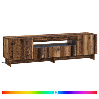 LED TV Cabinet Old Wood Engineered Wood