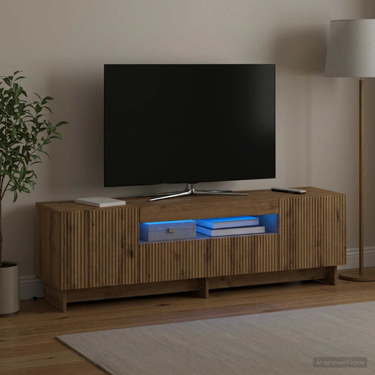 LED TV Cabinet EDE 153 x 35 x 43 cm Artisan Oak Engineered Wood