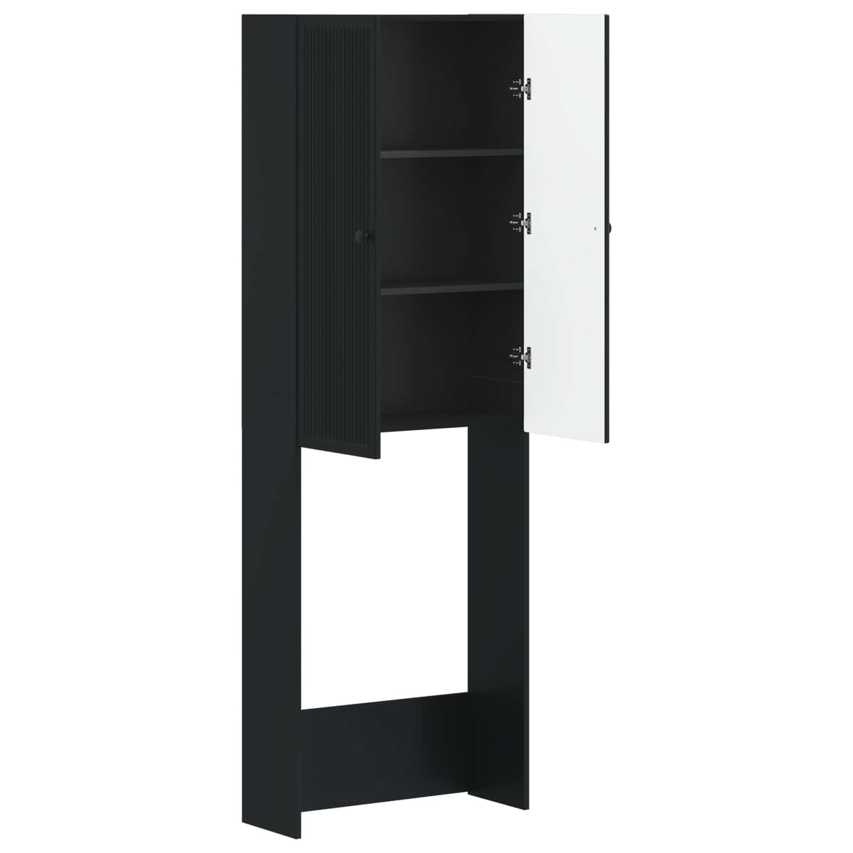 Toilet Cabinet EDE Black 66 x 25.5 x 190 cm Engineered Wood