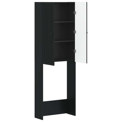 Toilet Cabinet EDE Black 66 x 25.5 x 190 cm Engineered Wood