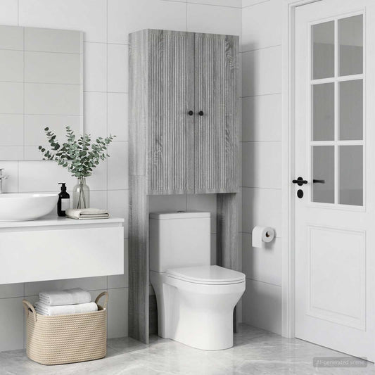 Toilet Cabinet EDE Grey Sonoma 66 x 25.5 x 190 cm