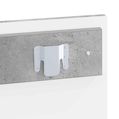 Wall-Mounted Headboard EDE Concrete Grey Engineered Wood