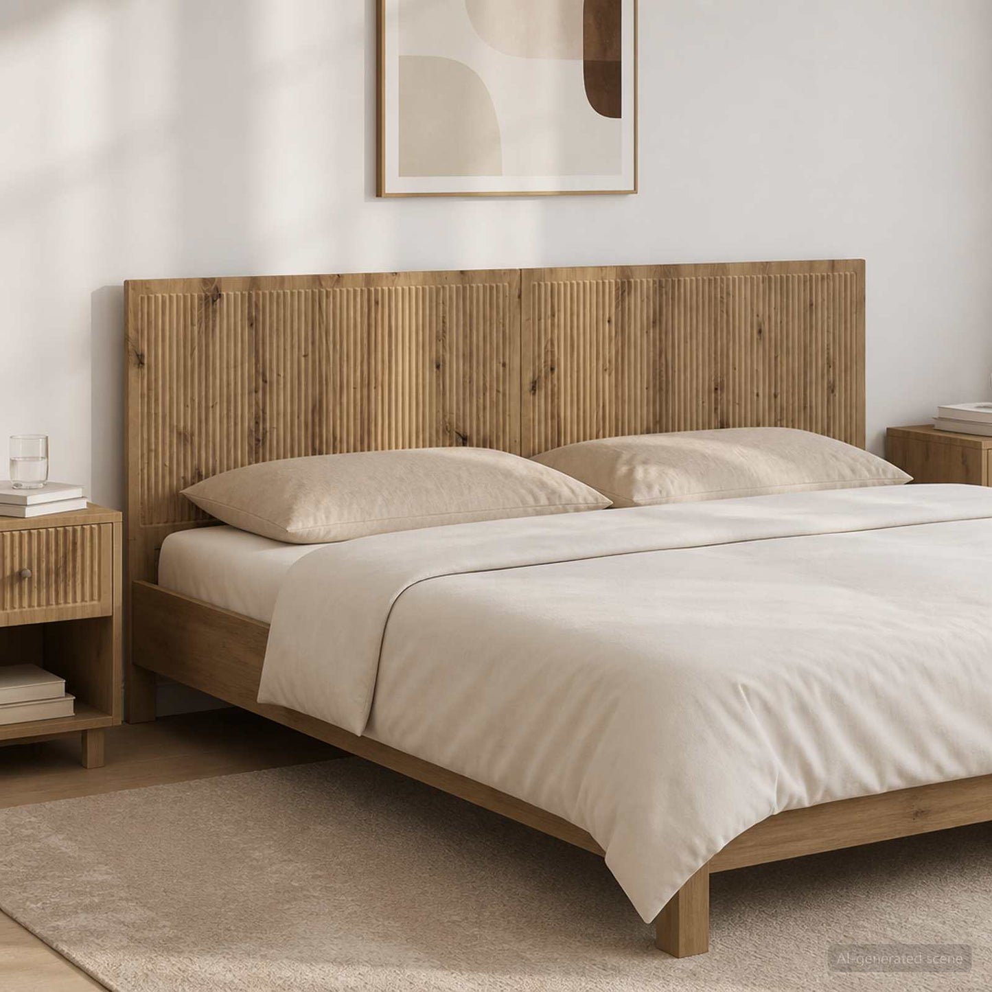 Wall-Mounted Headboard EDE Artisan Oak Engineered Wood