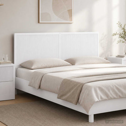 Wall-Mounted Headboard EDE High Gloss White Engineered Wood