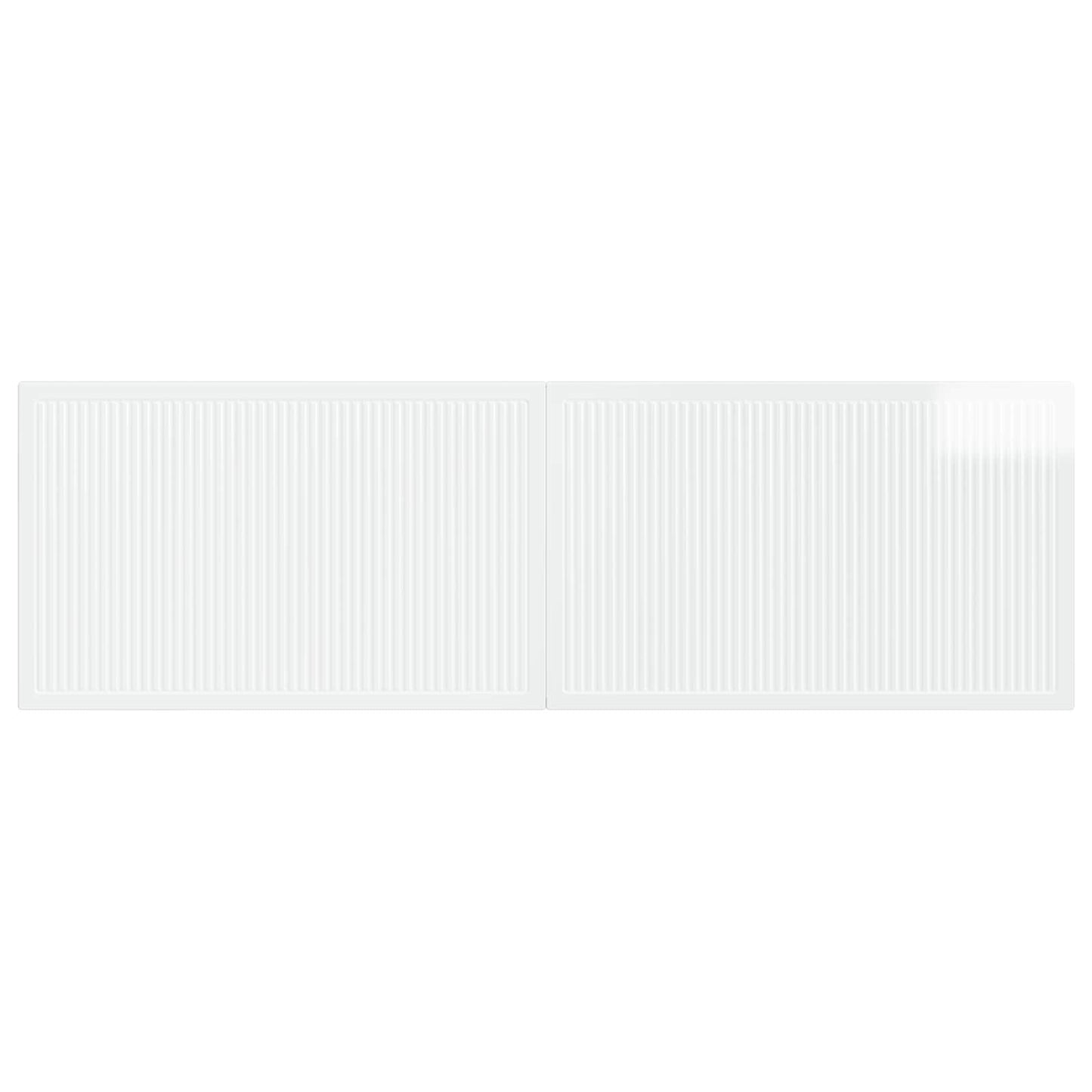 Wall-Mounted Headboard EDE High Gloss White Engineered Wood